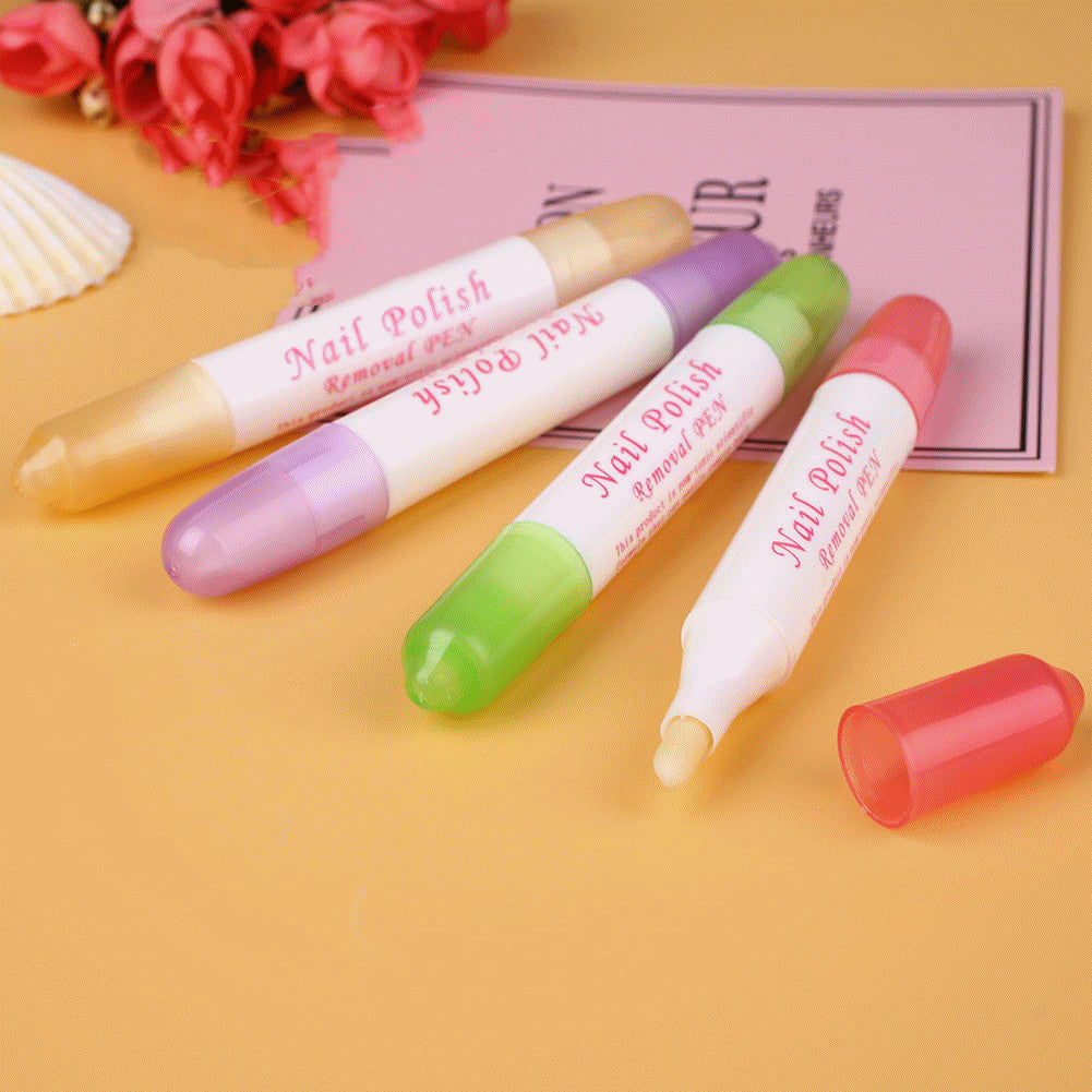 Nail Finger Edge Pen, Free 3 Pen Tips, Nail Polish Remover Pen, Easy To Remove Spilled Nail Polish