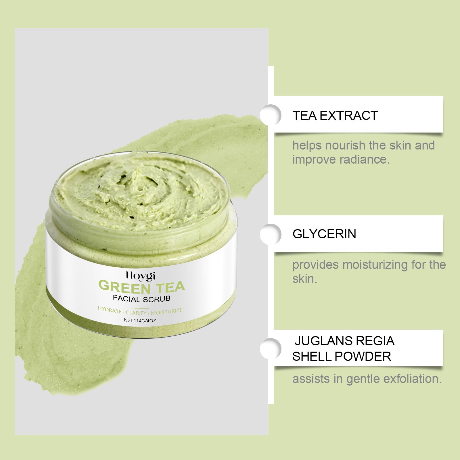 Green Tea Facial Scrub Cream