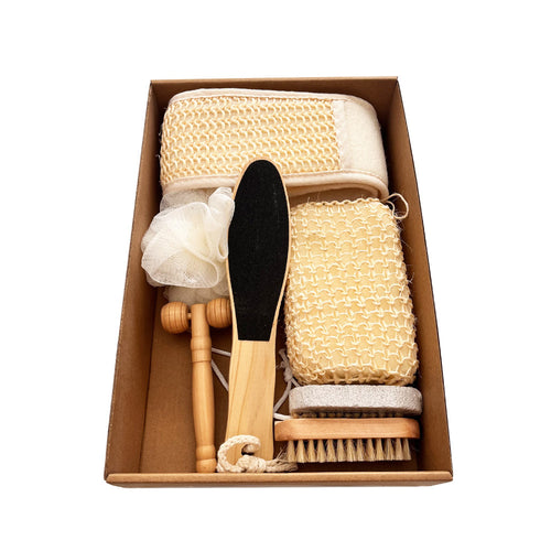 Bath Set Seven-piece Bath Towel Bath Brush Pumice Stone Sisal Mesh Sponge