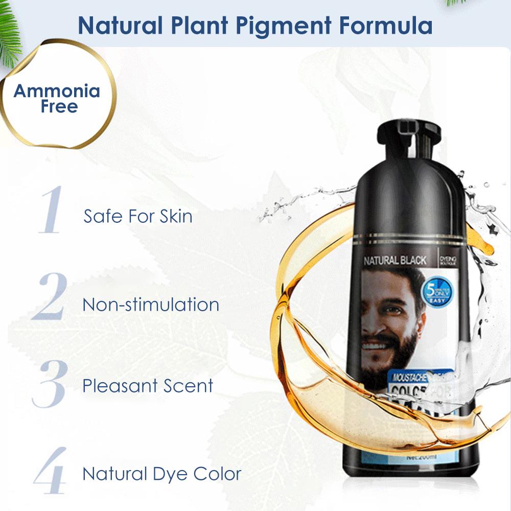 Natural Beard Dye Shampoo to Color and Refresh Facial Hair
